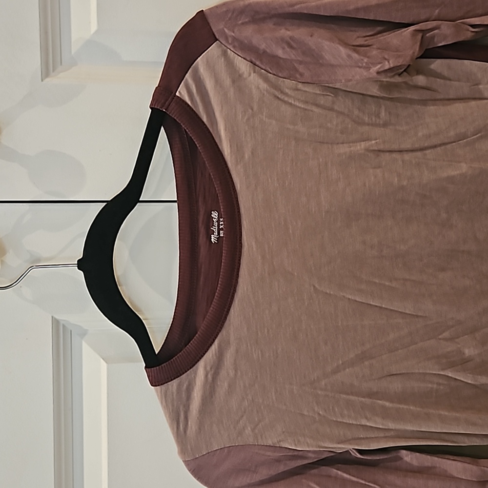 Madewell long sleeve block color  tshirt, XXS, NWOT